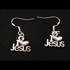 I ❤️Jesus Sterling silver dangling earrings